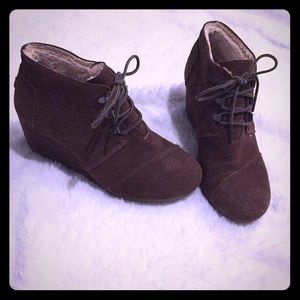 TOMS wedge booties